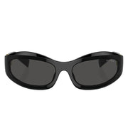 Miu Miu Women Wraparound Black / Grey Sunglasses 