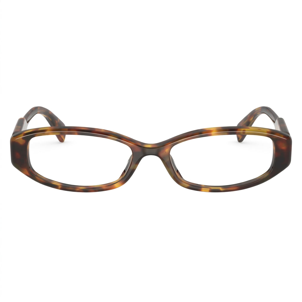 Miu Miu Women MU 06ZV Honey Havana Rectangle Optical Glasses