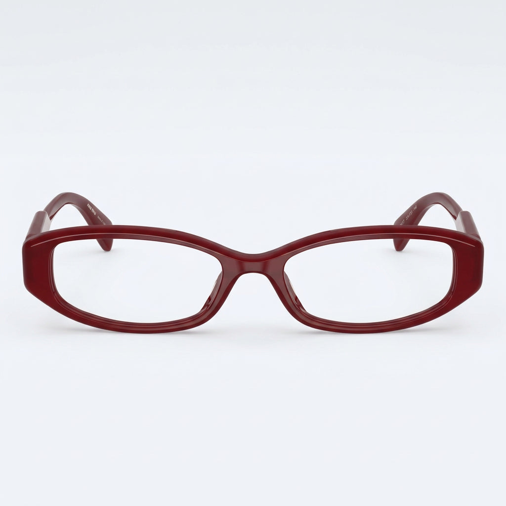 Miu Miu Women MU 06ZV Opal Red Rectangle Optical Glasses