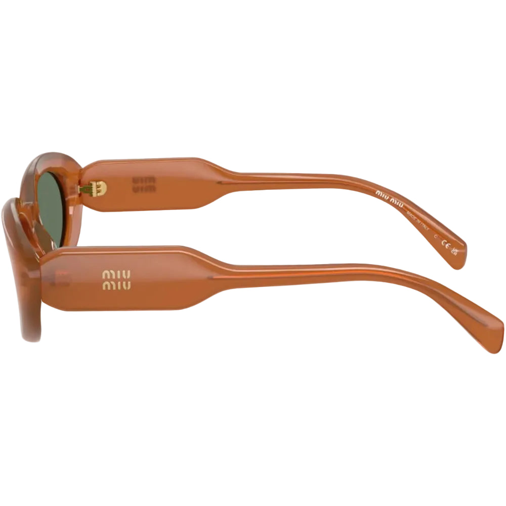 Miu Miu Women Oval Carnelian Opal / Green Sunglasses