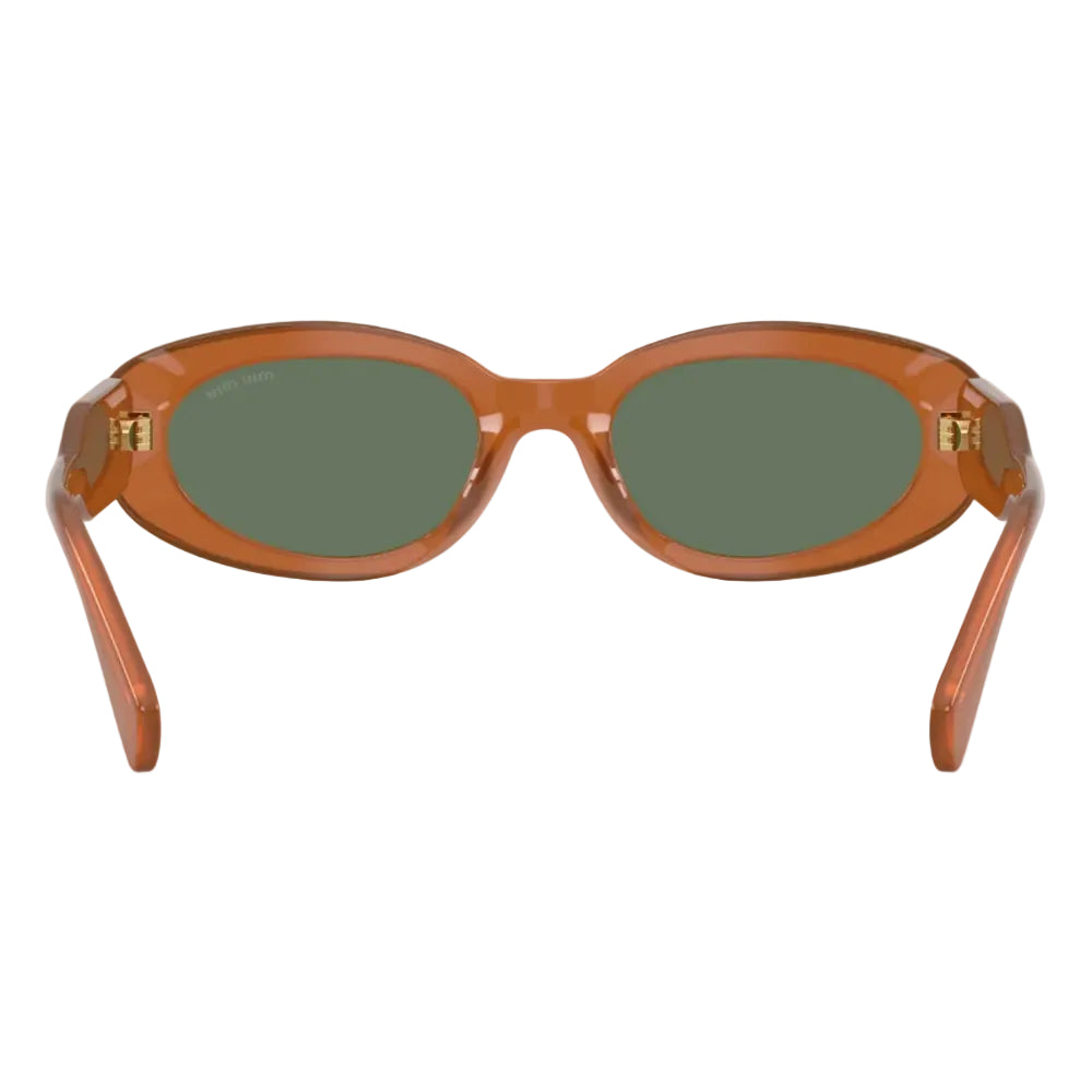 Miu Miu Women Oval Carnelian Opal / Green Sunglasses