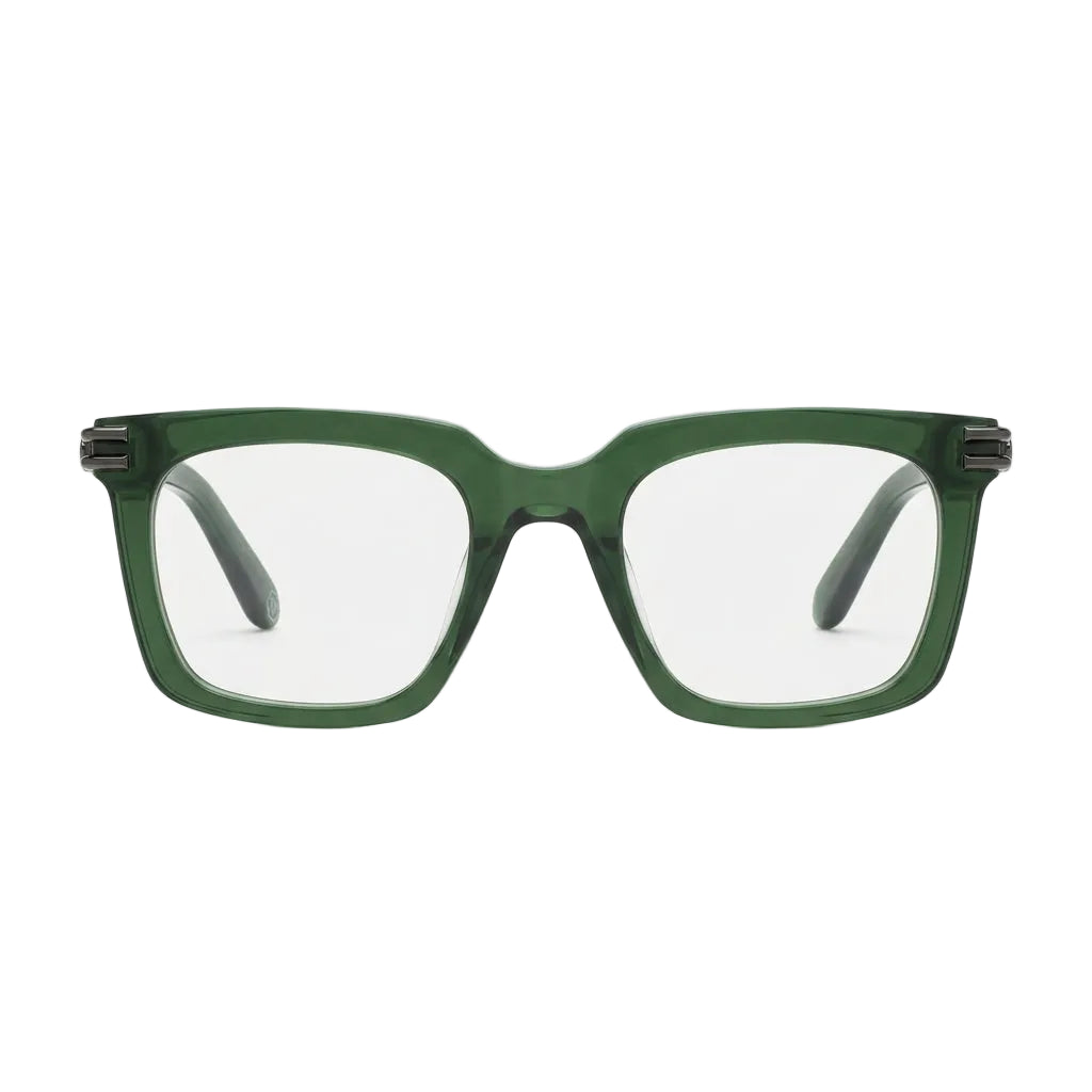 Philipp Plein Men VPP115M 0G61 Shiny Transparent Green Eyeglasses