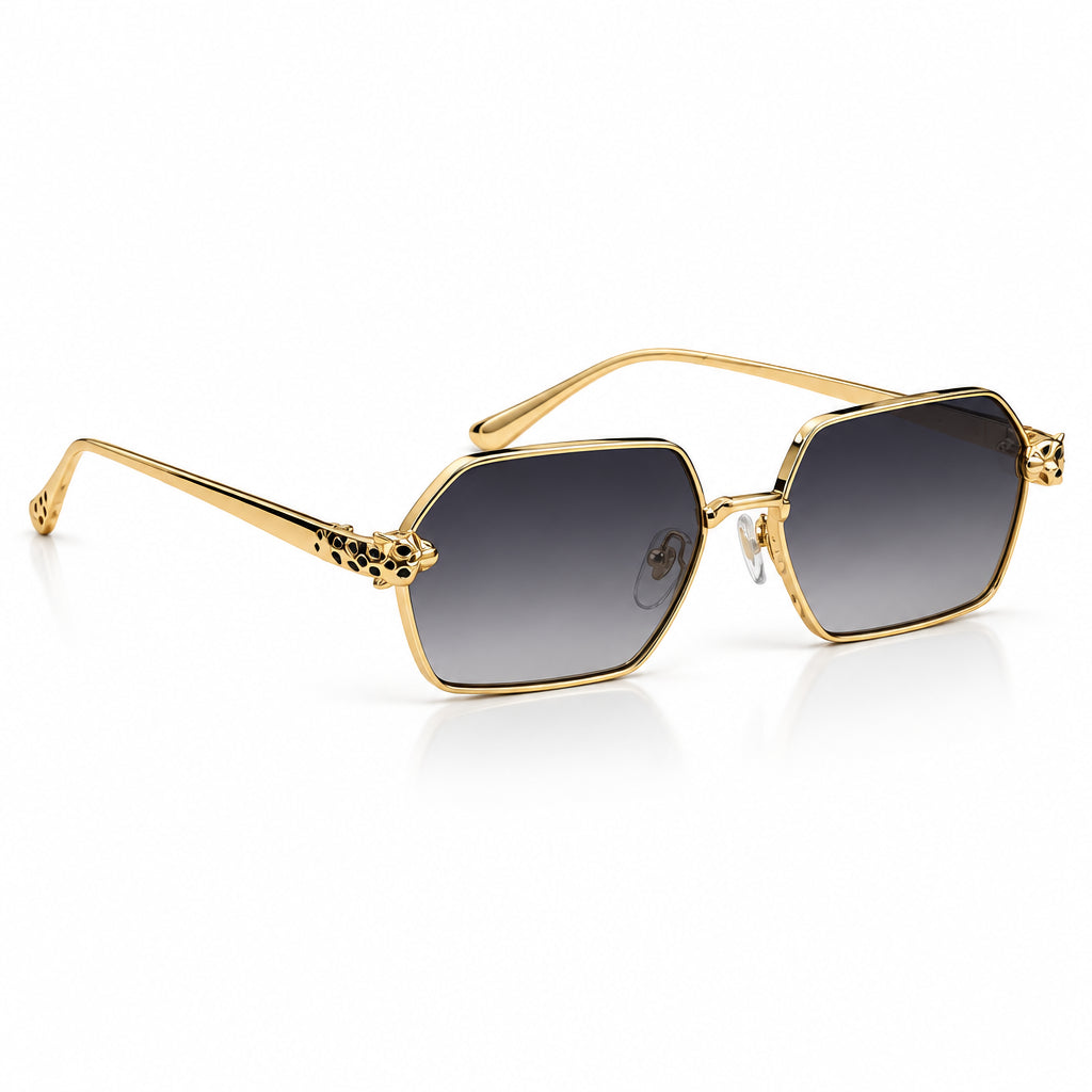 Cartier Panthère de C Women Hexagonal Gradient Grey Sunglasses