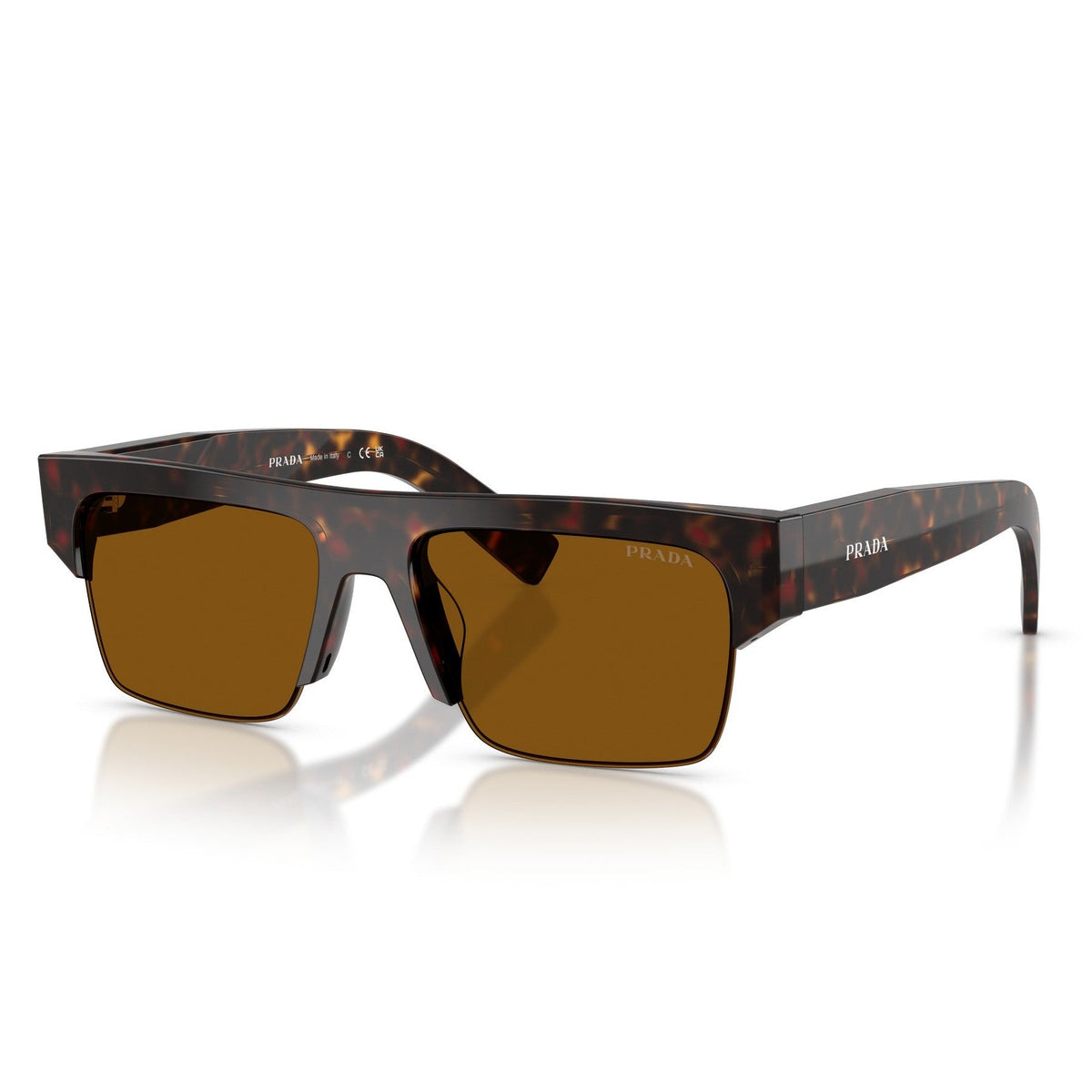 Prada Unisex PR D12SU Tortoise Sunglasses
