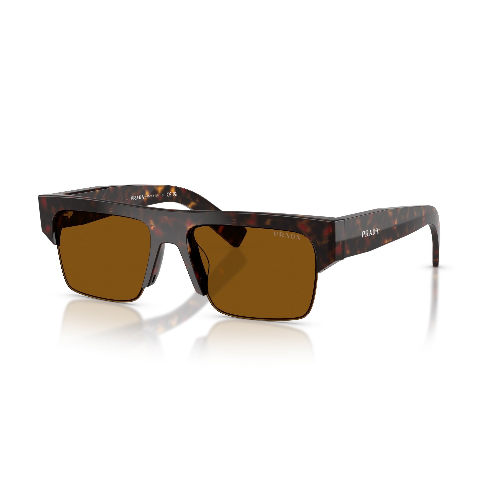 Prada Unisex PR D12SU Tortoise Sunglasses