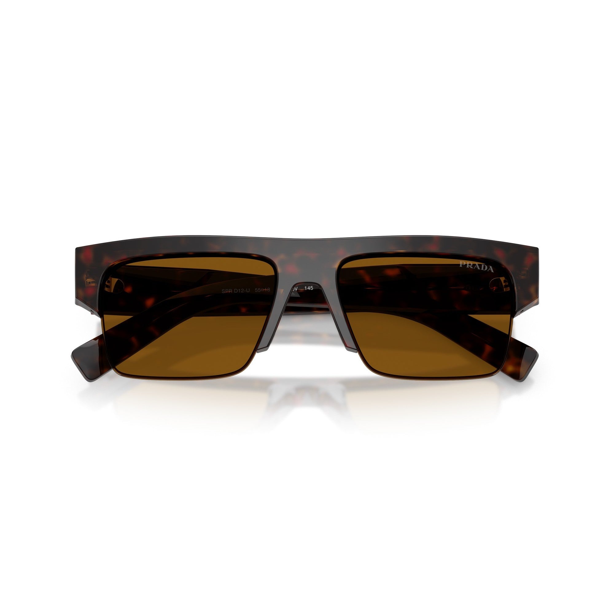 Prada Unisex PR D12SU Tortoise Sunglasses