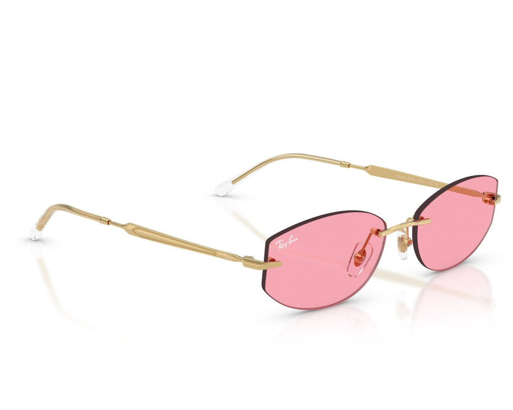 Ray-Ban Unisex Rimless Geometric Pink Sunglasses