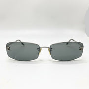 Chanel Unisex Coco Rhinestone Rimless Grey Sunglasses
