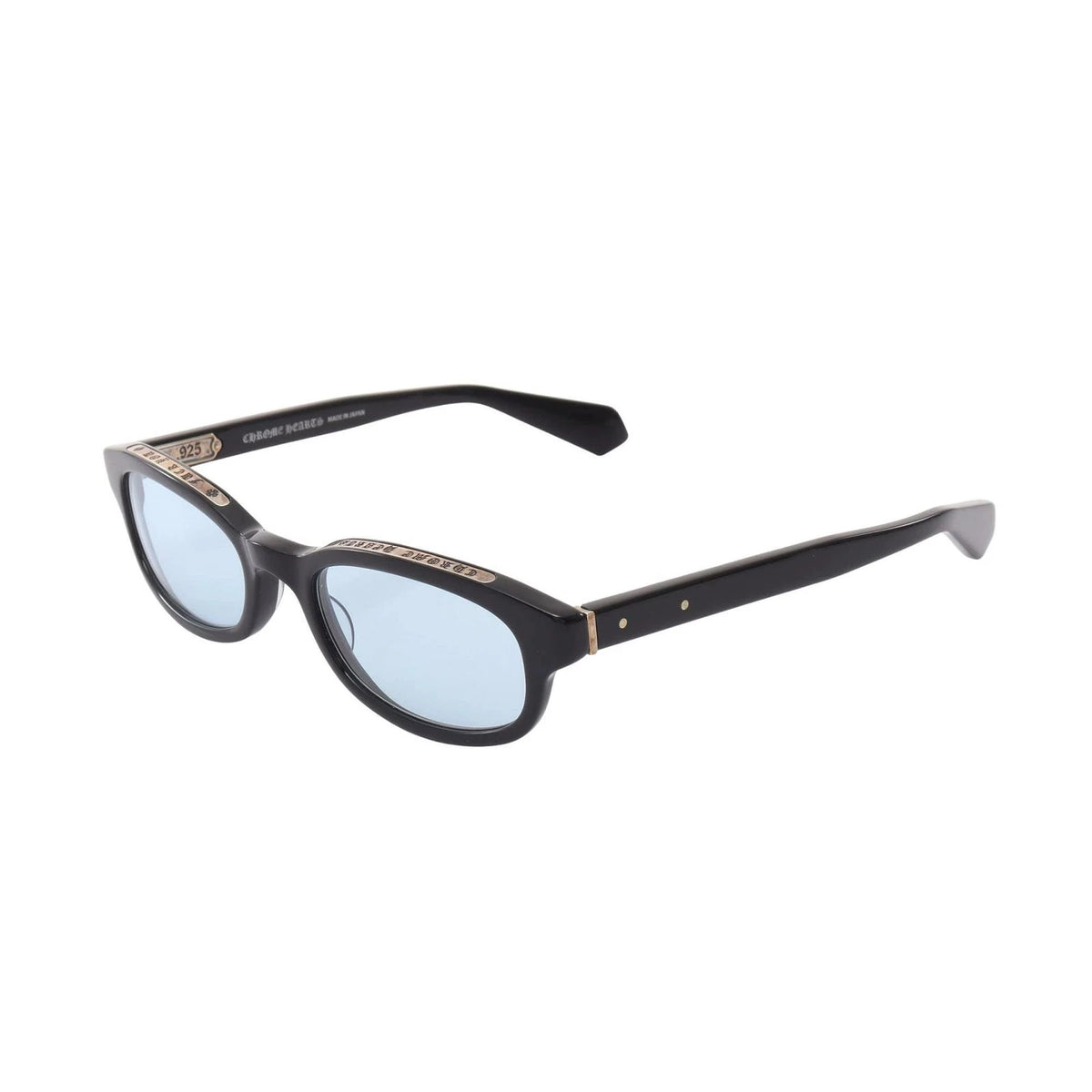 Chrome Hearts Unisex Low Rider Black & Light Blue Gothic Sunglasses