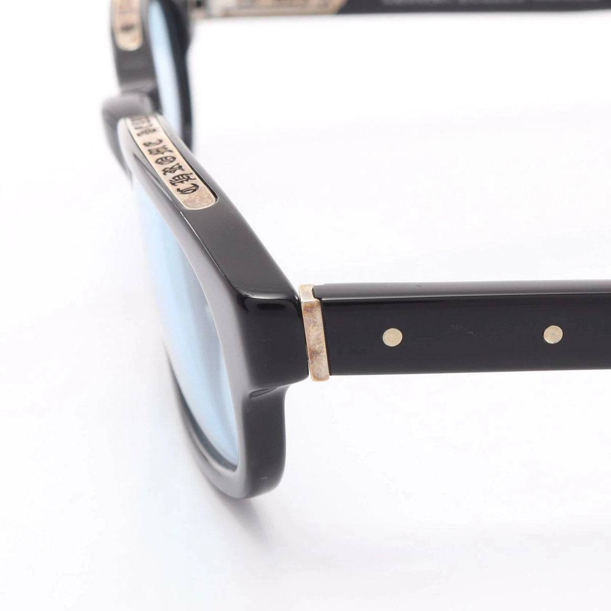 Chrome Hearts Unisex Low Rider Black & Light Blue Gothic Sunglasses