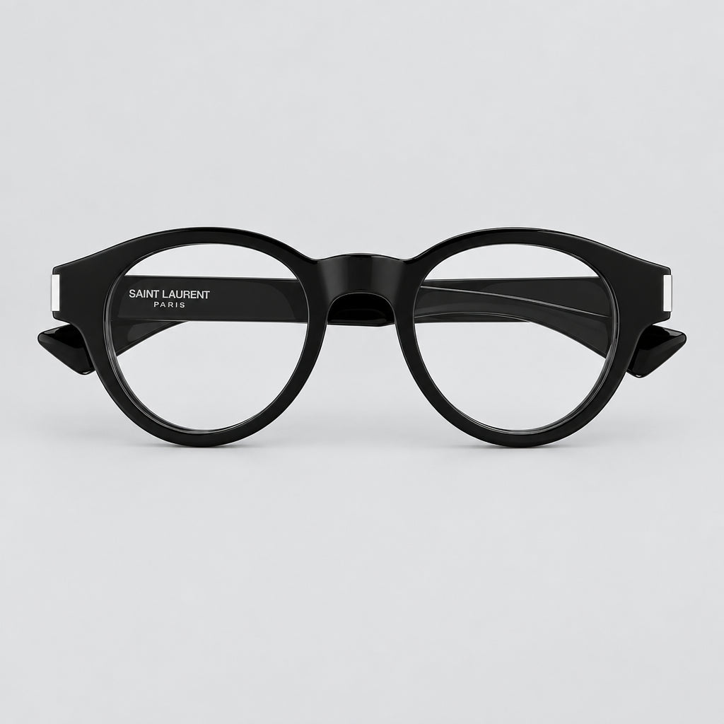 Saint Laurent Unisex SL 792 001 Shiny Solid Black Glasses