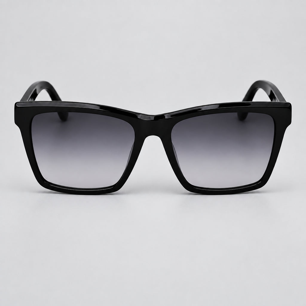 Saint Laurent Women SL M104-F 001 Gold-Logo Black Sunglasses
