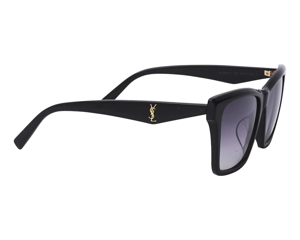 Saint Laurent Women SL M104-F 001 Gold-Logo Black Sunglasses